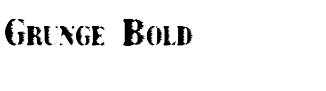 Grunge Bold font preview