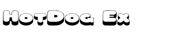 HotDog Ex font preview