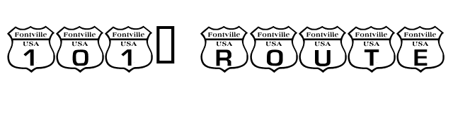 101! Route to Fontville font preview