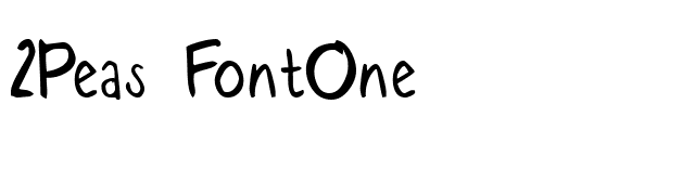 2Peas FontOne font preview