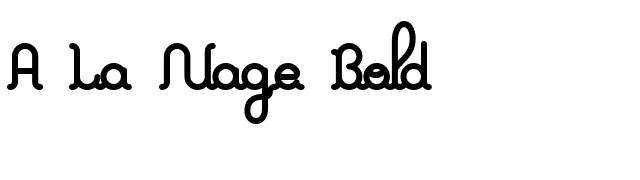 A La Nage Bold font preview
