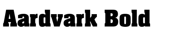 Aardvark Bold font preview