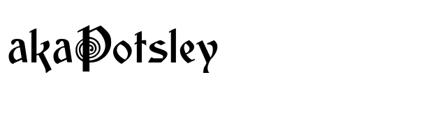 akaPotsley font preview