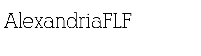 AlexandriaFLF font preview