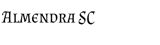 Almendra SC font preview