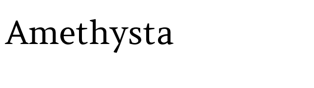 Amethysta font preview