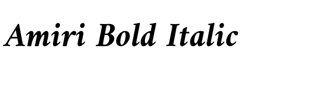 Amiri Bold Italic font preview