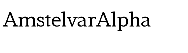 AmstelvarAlpha font preview