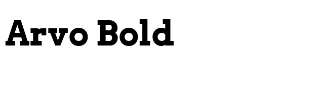 Arvo Bold font preview