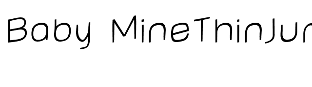 Baby MineThinJumping font preview