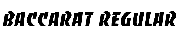 Baccarat Regular font preview
