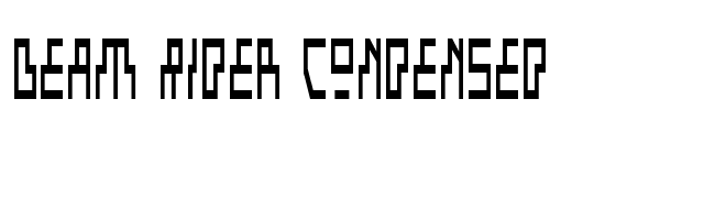 Beam Rider Condensed font preview