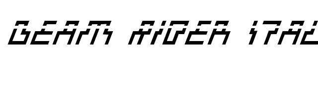 Beam Rider Italic Laser font preview