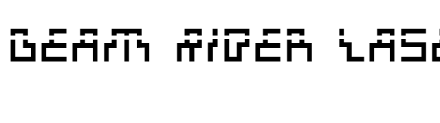 Beam Rider Laser font preview