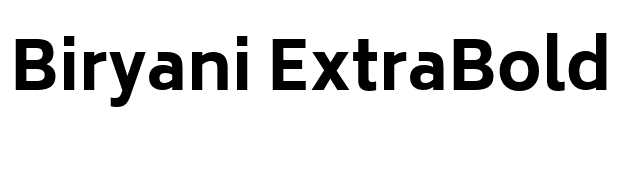 Biryani ExtraBold font preview