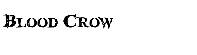 Blood Crow font preview