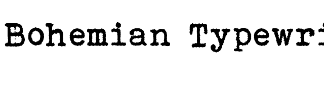 Bohemian Typewriter font preview