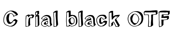 C rial black OTF font preview