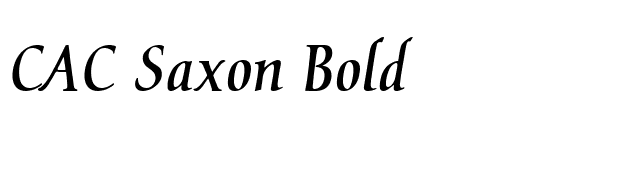 CAC Saxon Bold font preview
