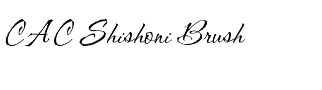CAC Shishoni Brush font preview