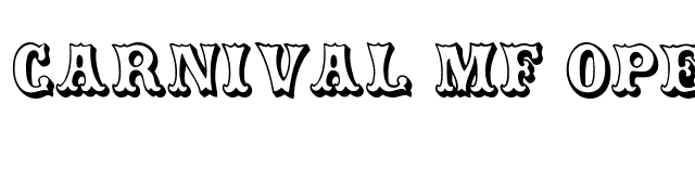 Carnival MF Open Shadow font preview