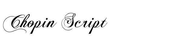 Chopin Script font preview