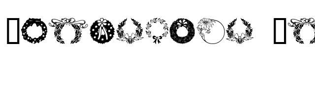 Christmas Wreath font preview