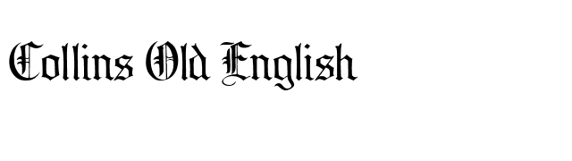 Collins Old English font preview