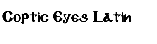 Coptic Eyes Latin font preview