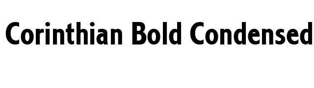 Corinthian Bold Condensed font preview