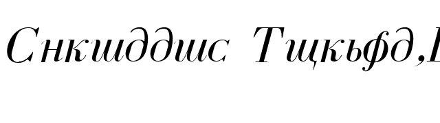 Cyrillic Normal-Italic font preview