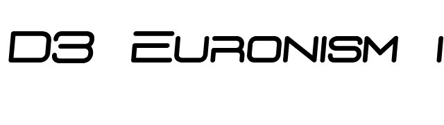 D3 Euronism italic font preview