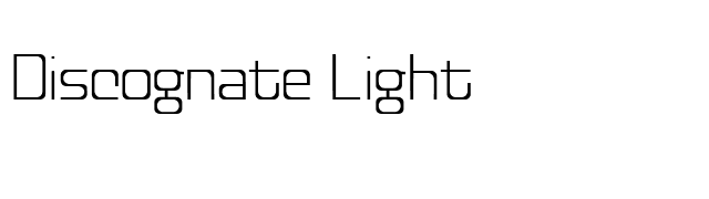Discognate Light font preview