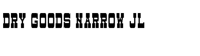 Dry Goods Narrow JL font preview