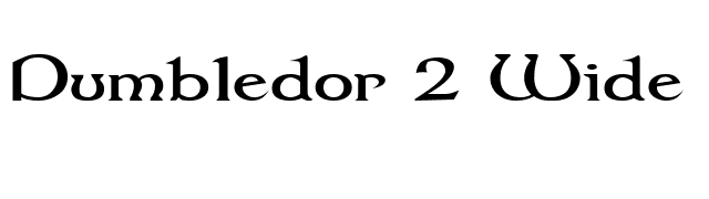 Dumbledor 2 Wide font preview