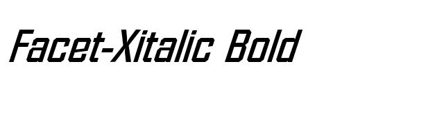 Facet-Xitalic Bold font preview