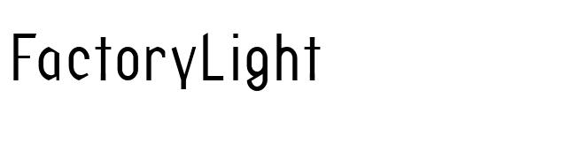 FactoryLight font preview