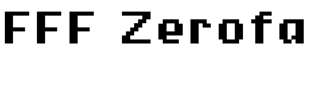 FFF Zerofactor Bold Extended font preview