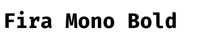 Fira Mono Bold font preview