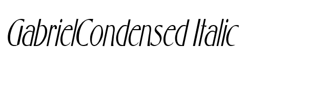 GabrielCondensed Italic font preview