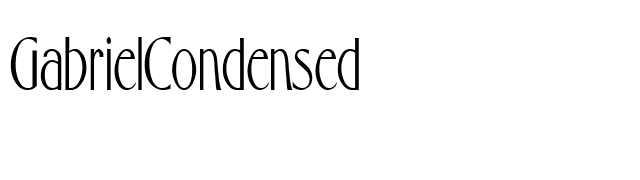 GabrielCondensed font preview