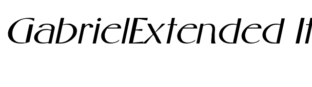 GabrielExtended Italic font preview