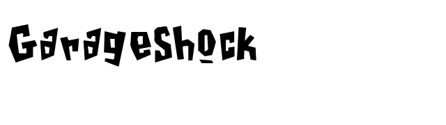 GarageShock font preview