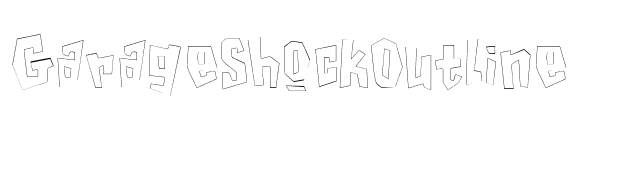 GarageShockOutline font preview