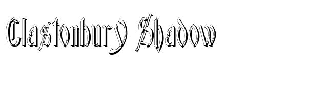 Glastonbury Shadow font preview