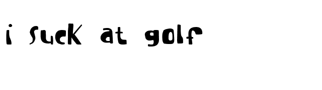I suck at golf font preview