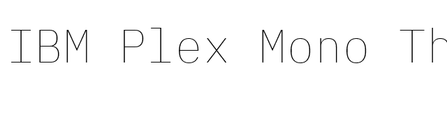 IBM Plex Mono Thin font preview