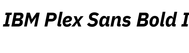 IBM Plex Sans Bold Italic font preview