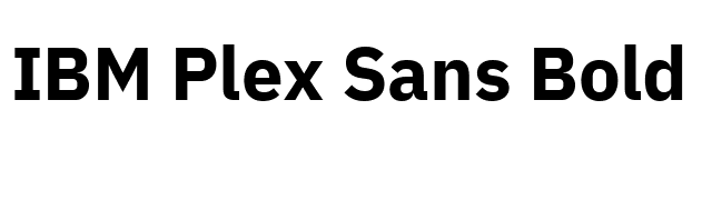IBM Plex Sans Bold font preview