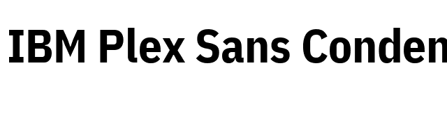 IBM Plex Sans Condensed Bold font preview